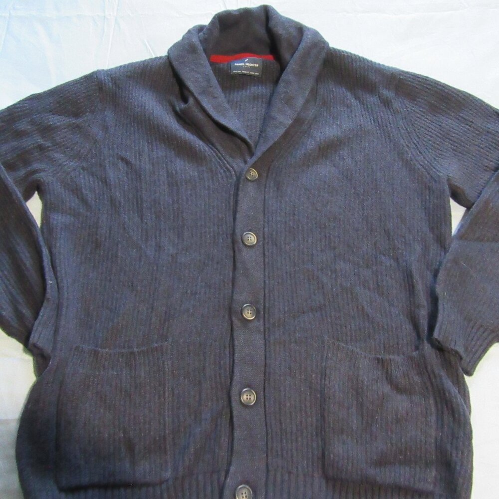 Mens Daniel Hechter Paris Button Up Cardigan Knit Sweater Sz XL